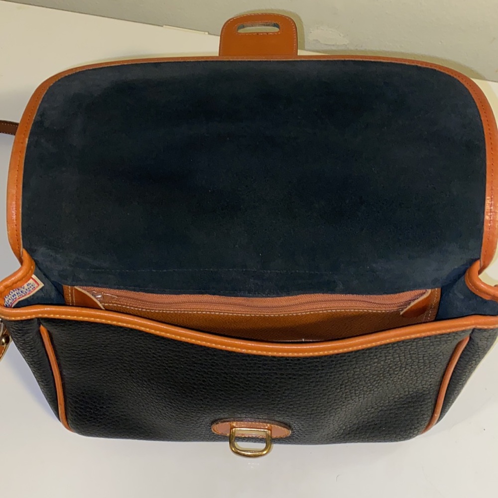 Dooney & Bourke Vintage Brown Leather Flap Crossbody Shoulder Bag - Picture 10 of 12